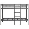 Fekete acél emeletes ágy matrac nélkül 90 x 200 cm
