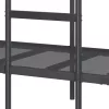 Fekete acél emeletes ágy matrac nélkül 100 x 190 cm