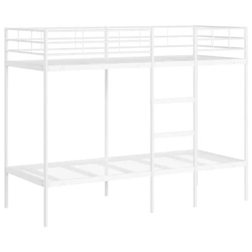 Fehér acél emeletes ágy matrac nélkül 75 x 190 cm