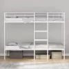Fehér acél emeletes ágy matrac nélkül 75 x 190 cm
