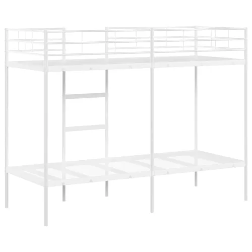 Fehér acél emeletes ágy matrac nélkül 75 x 190 cm