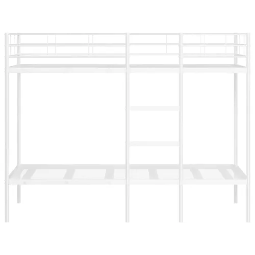 Fehér acél emeletes ágy matrac nélkül 90 x 190 cm