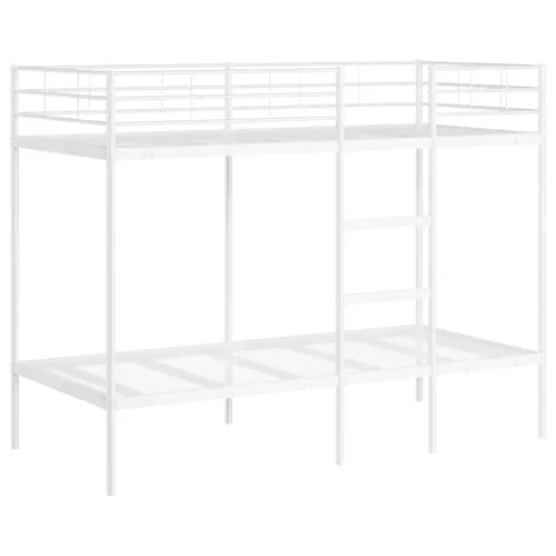 Fehér acél emeletes ágy matrac nélkül 90 x 200 cm