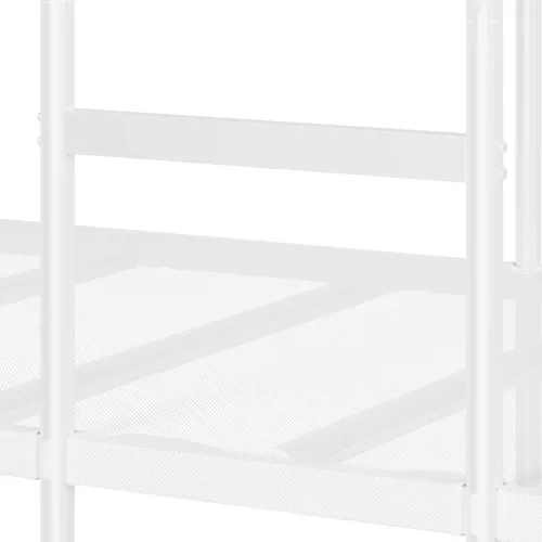 Fehér acél emeletes ágy matrac nélkül 90 x 200 cm