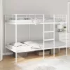 Fehér acél emeletes ágy matrac nélkül 100 x 200 cm