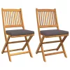 Összecsukható szék 2 pcs Szürke 49 x 57.5 x 92cm Tömör akácfa
