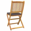 Összecsukható szék 2 pcs Szürke 49 x 57.5 x 92cm Tömör akácfa