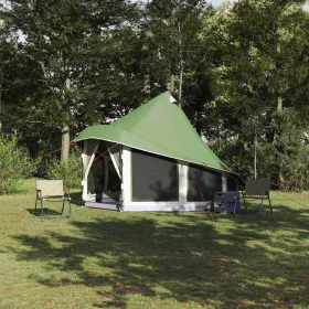 Családi Tipi sátor tetővel Zöld 404 x 370 x 270 cm