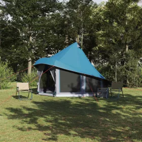 Családi Tipi sátor tetővel Kék 404 x 370 x 270 cm