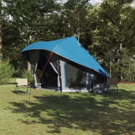  Családi Tipi sátor tetővel Kék és Szürke 508 x 470 x 300 cm