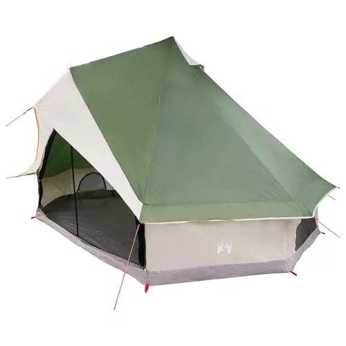 Családi Tipi sátor tetővel zöld és bézs 400 x 346 x 250 cm