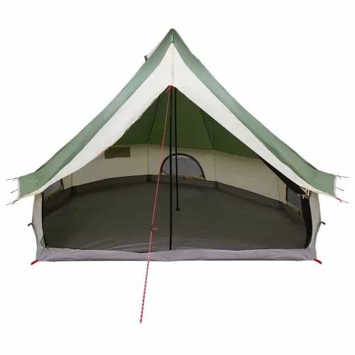 Családi Tipi sátor tetővel zöld és bézs 400 x 346 x 250 cm