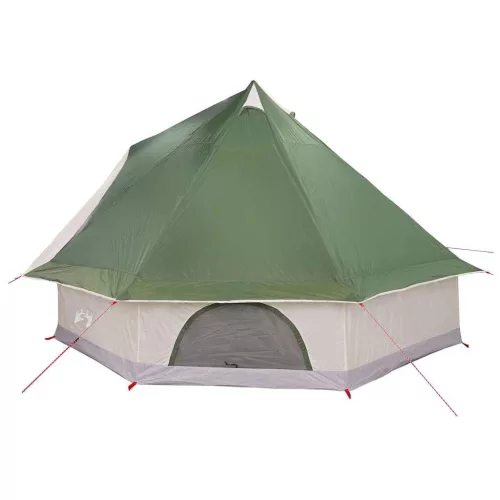 Családi Tipi sátor tetővel zöld és bézs 400 x 346 x 250 cm