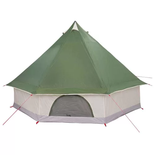 Családi Tipi sátor tetővel zöld és bézs 400 x 346 x 250 cm