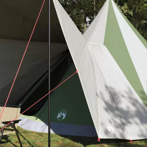 Családi Tipi sátor tetővel zöld és bézs 510 x 690 x 330 cm