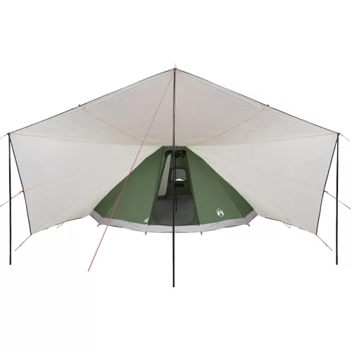 Családi Tipi sátor tetővel zöld és bézs 510 x 690 x 330 cm