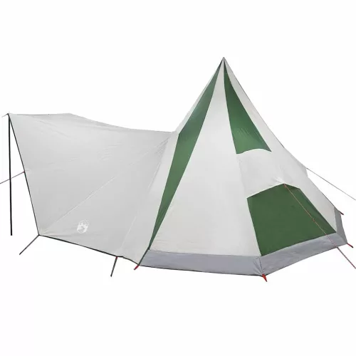 Családi Tipi sátor tetővel zöld és bézs 510 x 690 x 330 cm