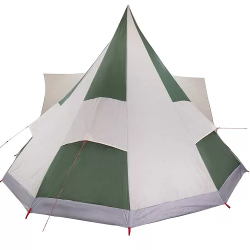 Családi Tipi sátor tetővel zöld és bézs 510 x 690 x 330 cm