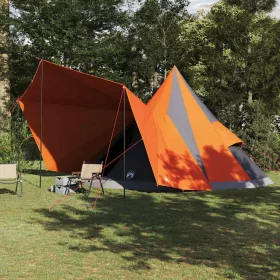   Családi Tipi sátor tetővel Szürke és narancs 510 x 690 x 330 cm