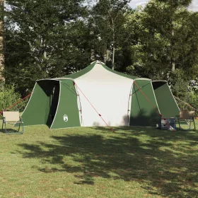   Tipi sátor tetővel zöld és bézs 492 x 492 x 275 cm szövet