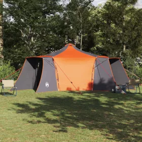   Tipi sátor tetővel Szürke és narancs 492 x 492 x 275 cm szövet
