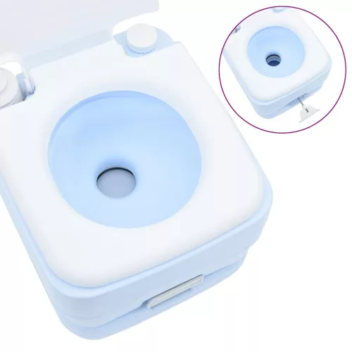 Hordozható Kemping Toilet Világos kék 41.5 x 36.5 x 30 cm