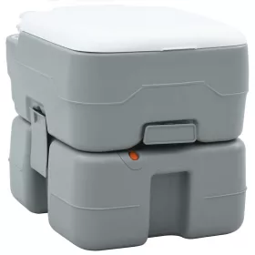   Hordozható Kemping Toilet Szürke és fehér 41.5 x 36.5 x 37.5 cm