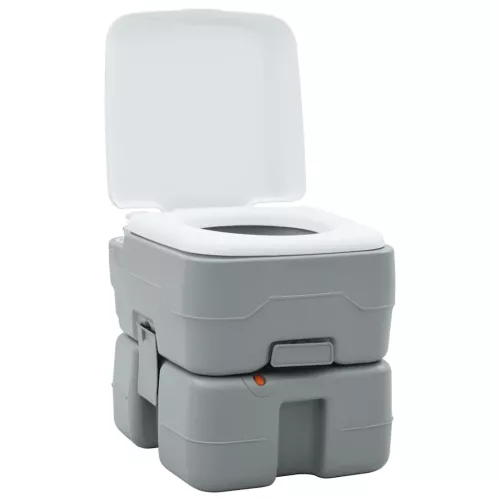 Hordozható Kemping Toilet Szürke és fehér 41.5 x 36.5 x 37.5 cm