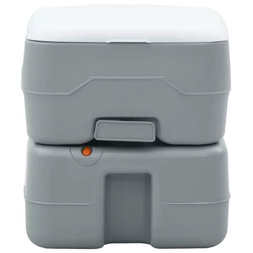 Hordozható Kemping Toilet Szürke és fehér 41.5 x 36.5 x 37.5 cm