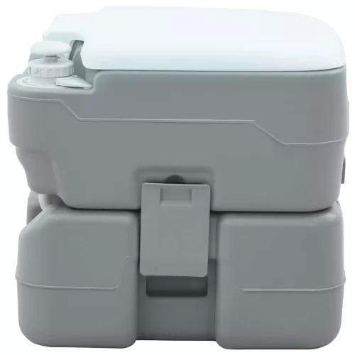Hordozható Kemping Toilet Szürke és fehér 41.5 x 36.5 x 37.5 cm