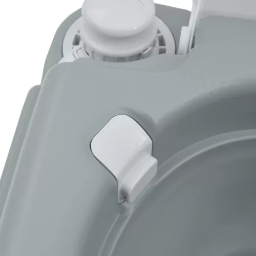 Hordozható Kemping Toilet Szürke és fehér 41.5 x 36.5 x 37.5 cm