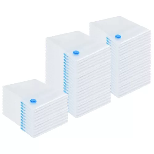 Vákuumos tárolózsákok 50 pcs Átlátszó és kék 100 x 80 cm