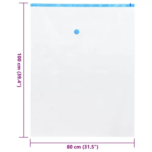 Vákuumos tárolózsákok 50 pcs Átlátszó és kék 100 x 80 cm