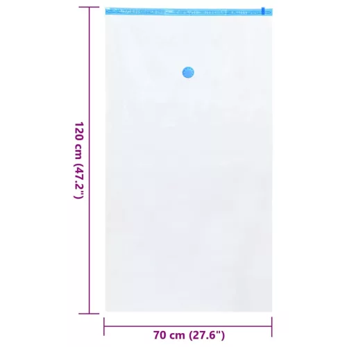 Vákuumos tárolózsákok 5 pcs Átlátszó és kék 120 x 70 cm