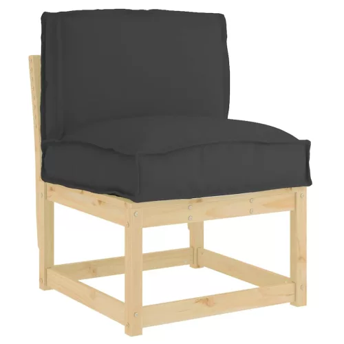 Raklap párna háttámlához Fekete 50 x 40 x 12 cm Oxford szövet