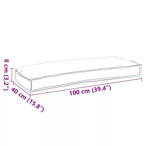 Raklap párna padhoz Antracit 100 x 40 x 8 cm Oxford szövet