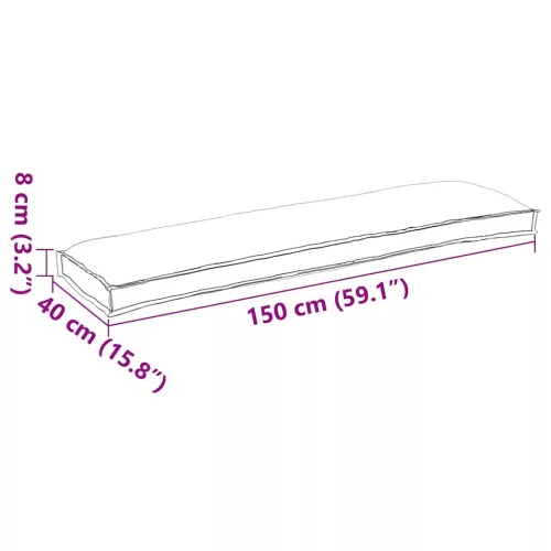 Raklap párna padhoz Antracit 150 x 40 x 8 cm Oxford szövet