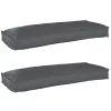 Raklap párna készlet 2 pcs Antracit 100 x 40 x 8 cm