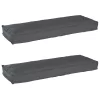 Raklap párna készlet 2 pcs Antracit 120 x 40 x 8 cm