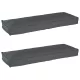 Raklap párna készlet 2 pcs Antracit 120 x 40 x 8 cm