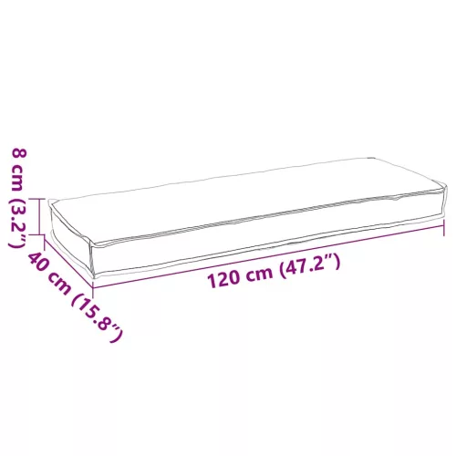 Raklap párna készlet 2 pcs Szürke 120 x 40 x 8 cm Oxford szövet