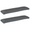 Raklap párna készlet 2 pcs Antracit 150 x 40 x 8 cm