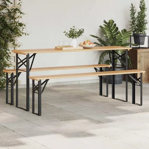 Sörasztal láb 2 pcs Fekete 39 x 3 x 75 cm Porszórt acél