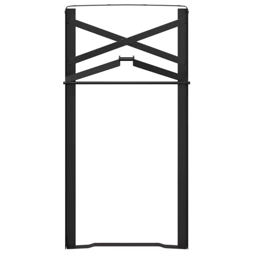 Sörasztal láb 2 pcs Fekete 39 x 3 x 75 cm Porszórt acél