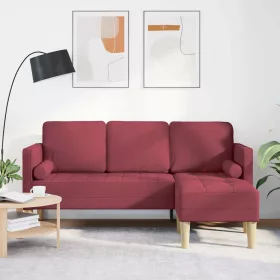 Kanapé Szett Bordó 173 x 131 x 67 cm szövet