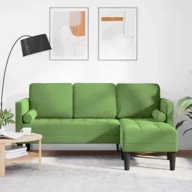 Kanapé Szett Világos zöld 173 x 131 x 67 cm Bársony