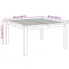 Dohányzóasztal Barna 85 x 85 x 45 cm Tömör tíkfa