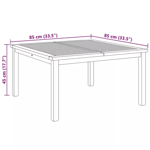 Dohányzóasztal Barna 85 x 85 x 45 cm Tömör tíkfa