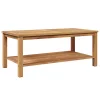 Dohányzóasztal Barna 110 x 55 x 45 cm Tömör tíkfa