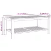 Dohányzóasztal Barna 110 x 55 x 45 cm Tömör tíkfa